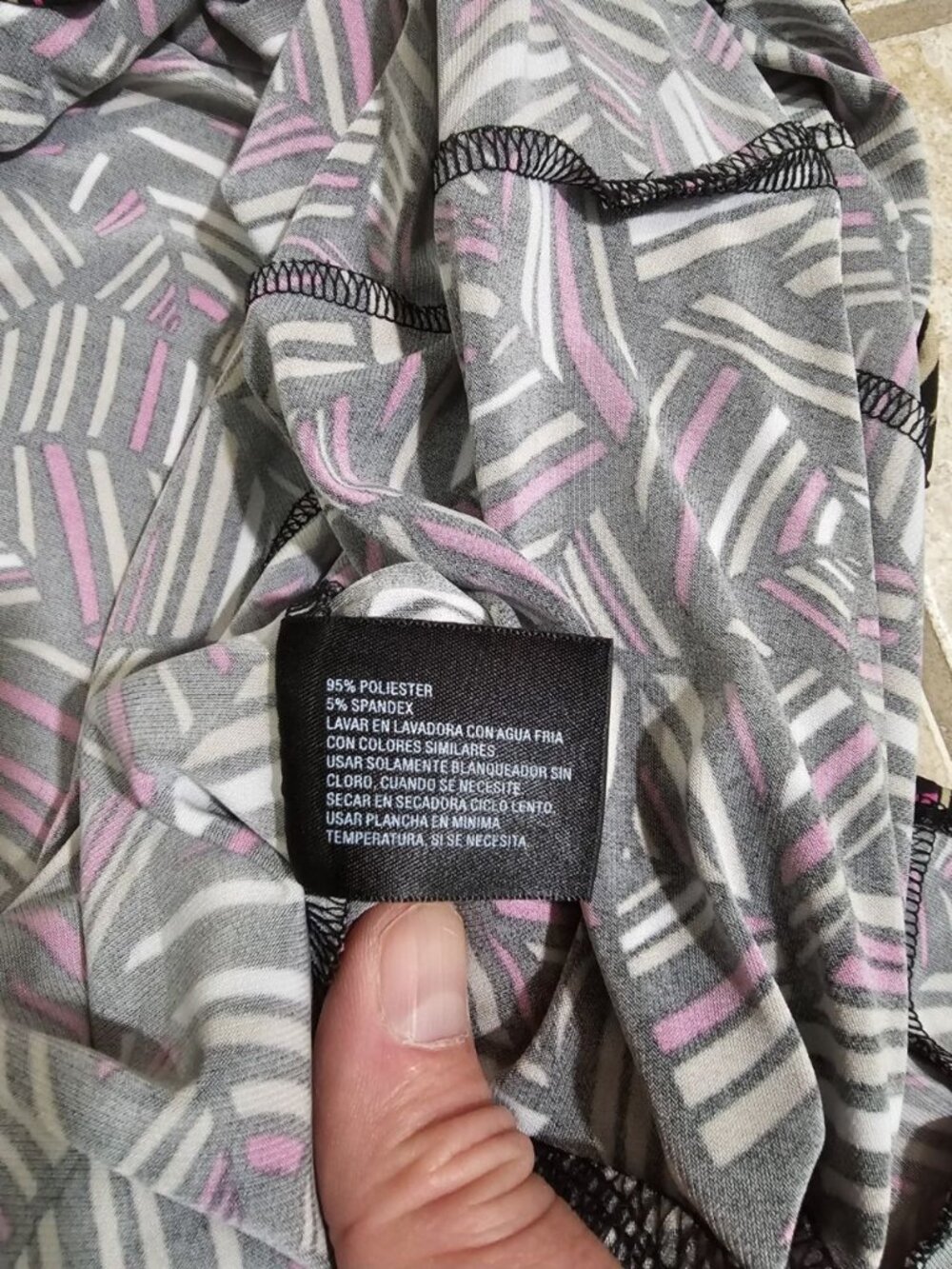 East 5th Women's L Geometric Print A-Line Skirt Black Pink White Vintage Retro - Picture 5 of 6